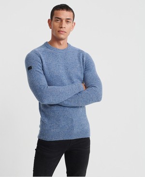 Superdry Harlow Crew Neck Férfi Ugró Kék | BZDOJ0217